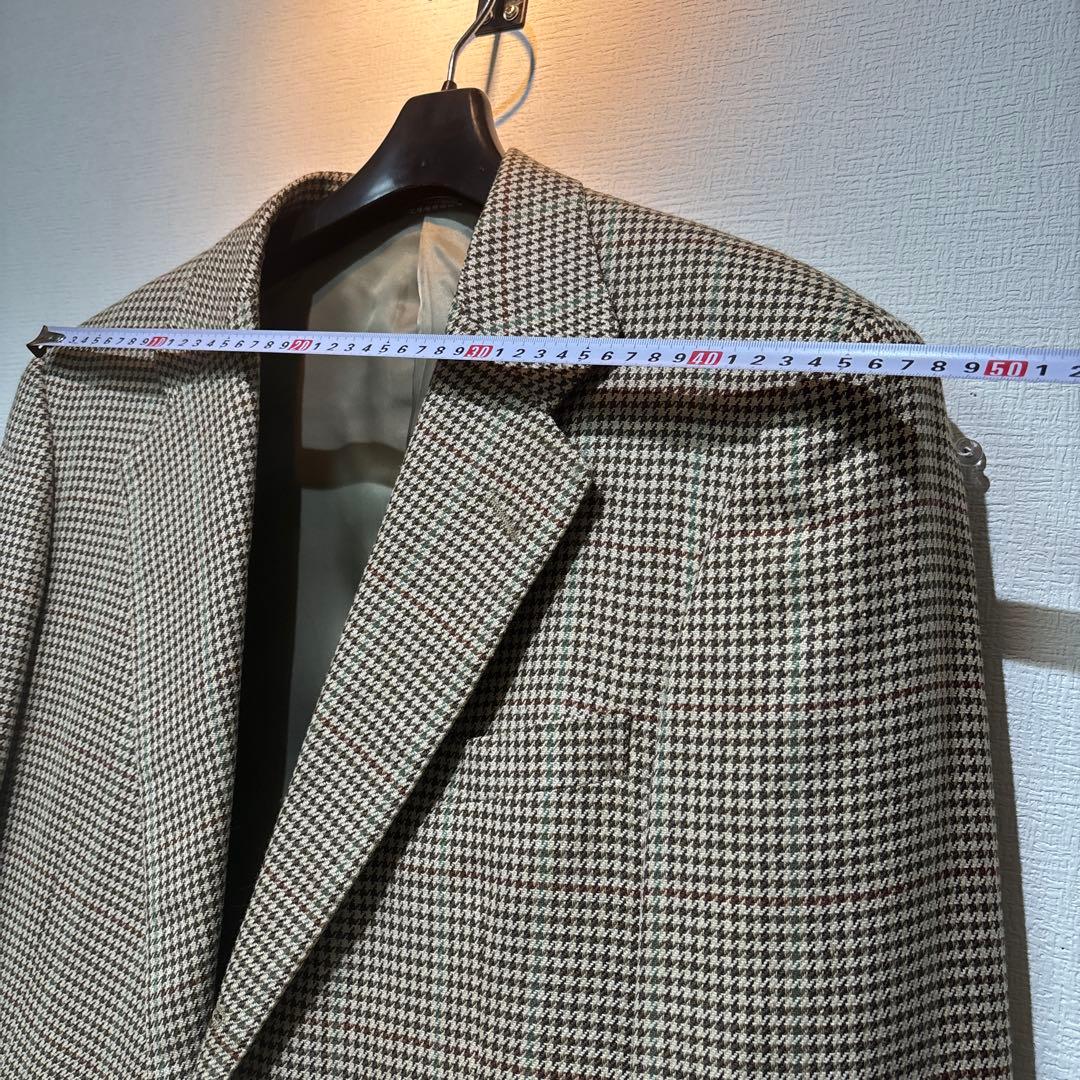 Poloラルフローレン グレンチェック ジャケット シルク混 茶