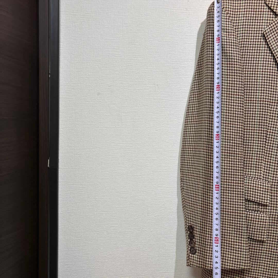 Poloラルフローレン グレンチェック ジャケット シルク混 茶