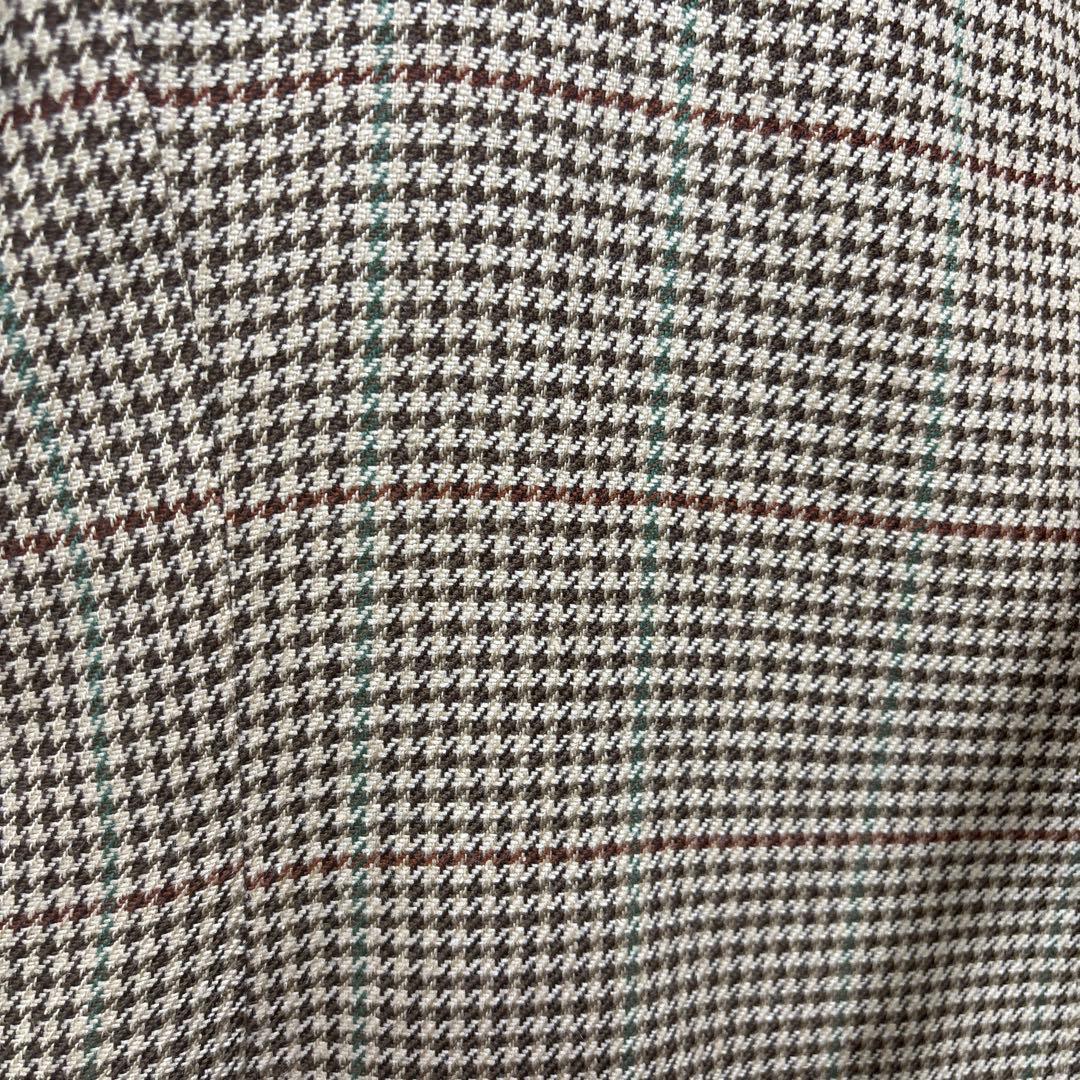 Poloラルフローレン グレンチェック ジャケット シルク混 茶