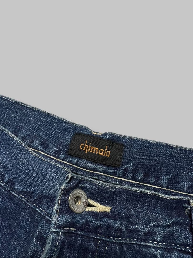 chimala ADJUSTABLE WIDE TAPERED ダメージ デニム