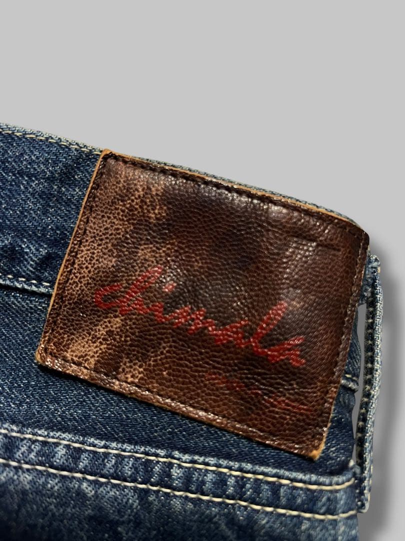 chimala ADJUSTABLE WIDE TAPERED ダメージ デニム