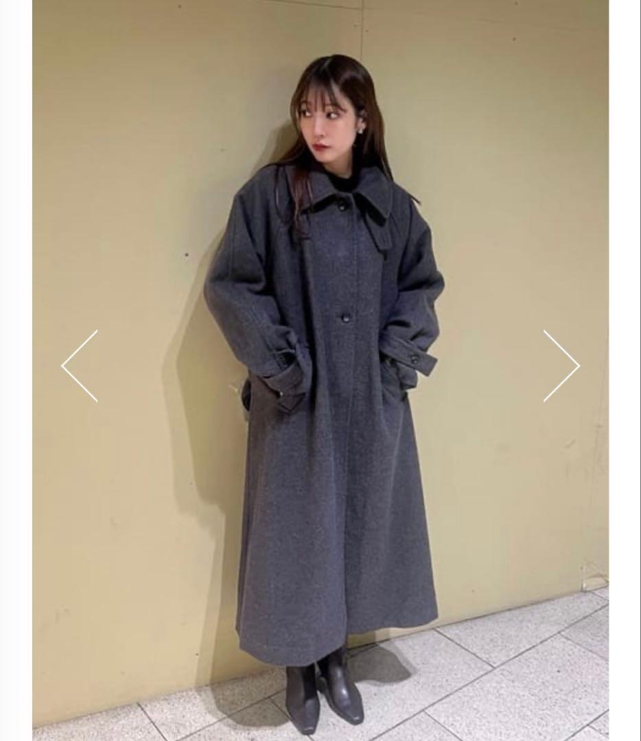 crie conforto ショールカラーラグランコート
