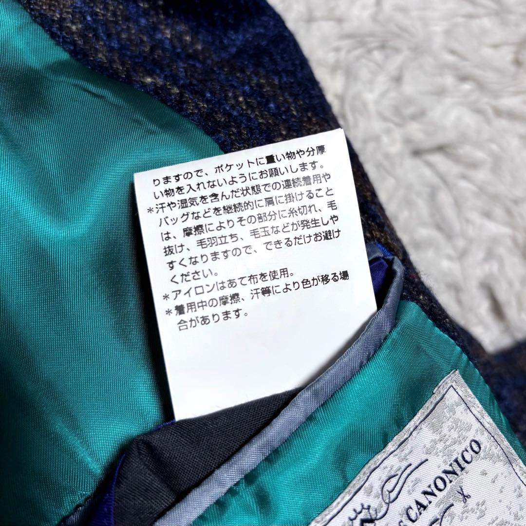 めぐみ✨ポールスミス×カノニコ　現行テーラードジャケット　シルク混チェック