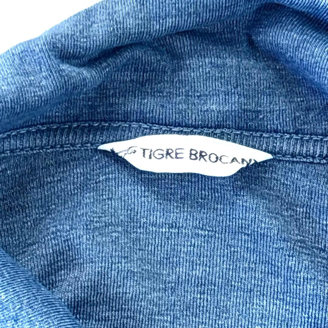 美品✨TIGRE　BROCANTE　天竺スモールショール　カーディガン　ブルー