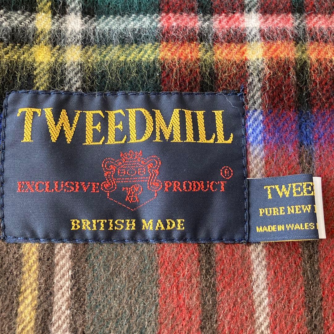 【試着のみ】TWEEDMILL マフラー 英国製 タバコブラウンスチュアート