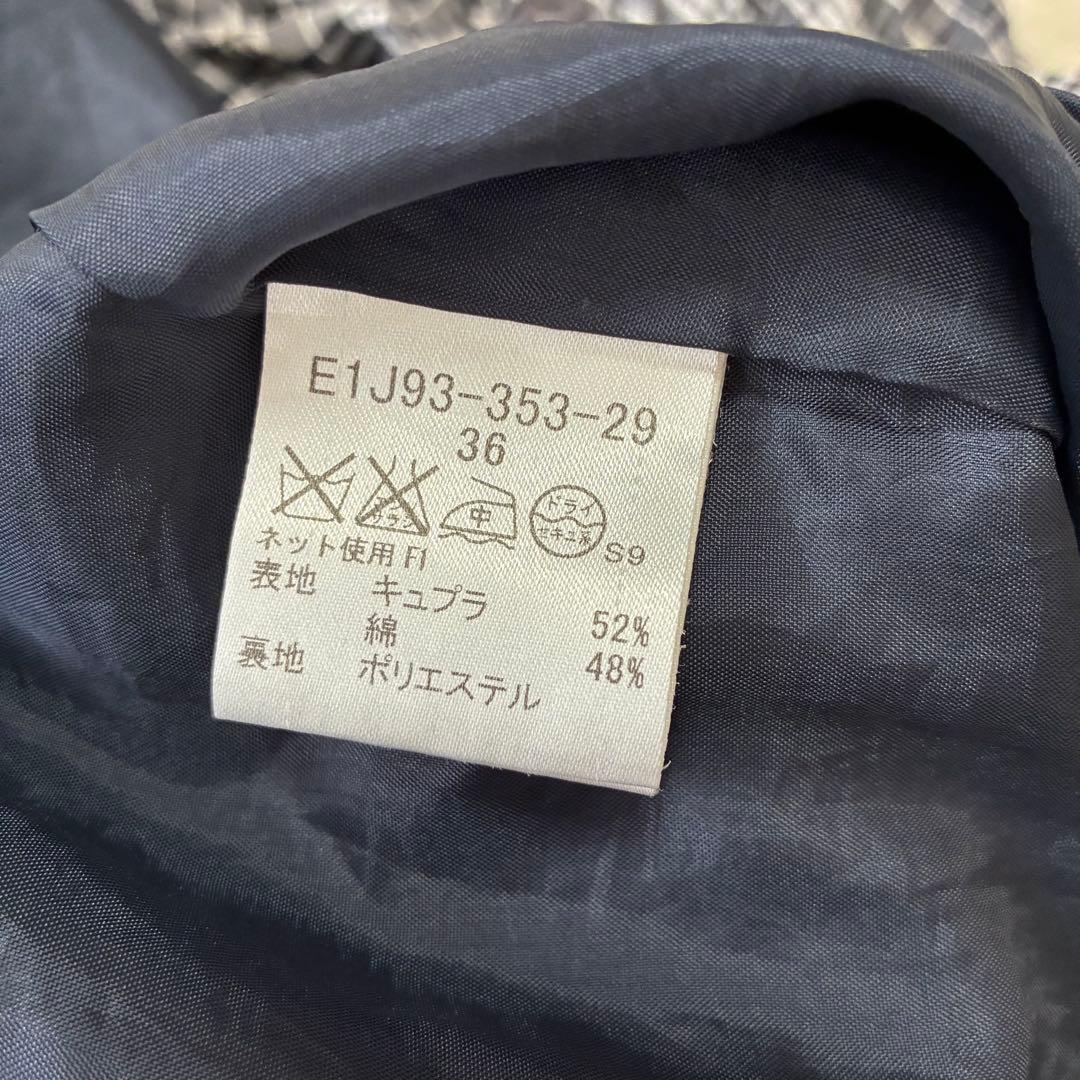 バーバリーブルーレーベル　ノースリーブワンピース　チェック　袖フリル　36サイズ