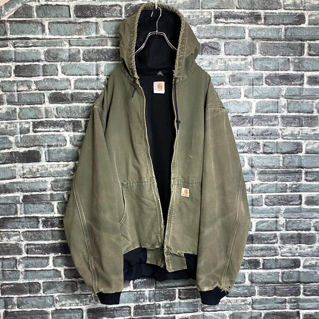 カーハート アクティブジャケット サーマル モスグリーン 古着 ゆるだぼ ig4