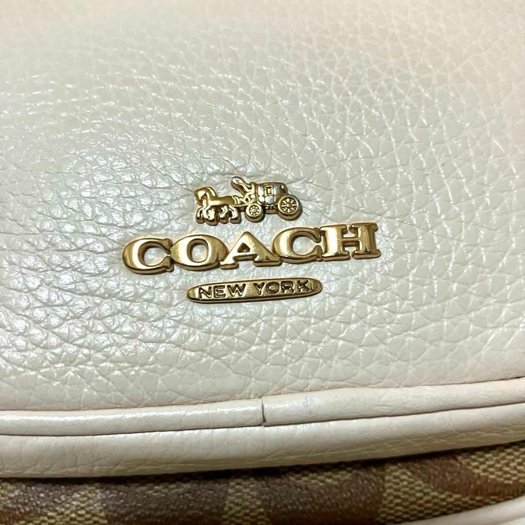 COACH＊ ウエストバッグ レザー シグネチャーアイボリー