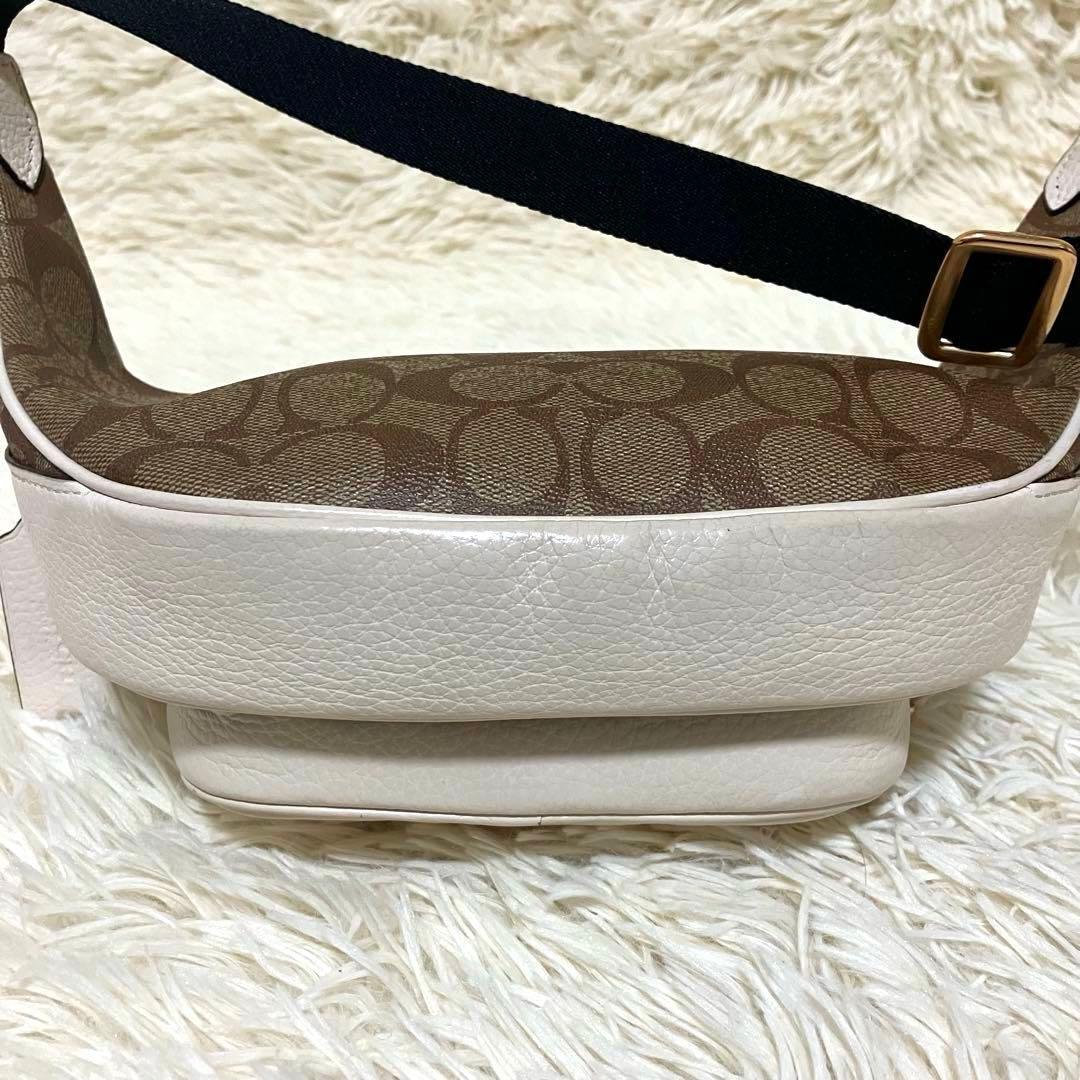 COACH＊ ウエストバッグ レザー シグネチャーアイボリー
