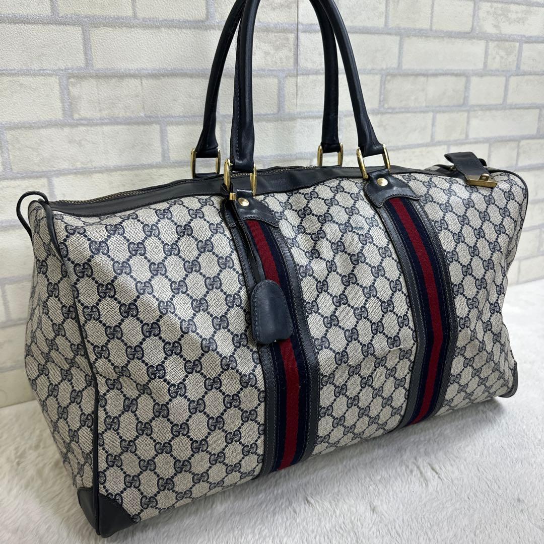 GUCCI グッチ ヴィンテージ ボストンバッグ GGスプリーム