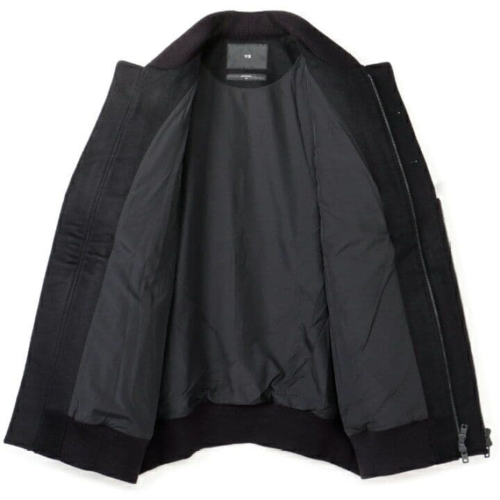 Y-3 ワイスリー アシンメトリー ウール ボンバージャケット ミリタリー