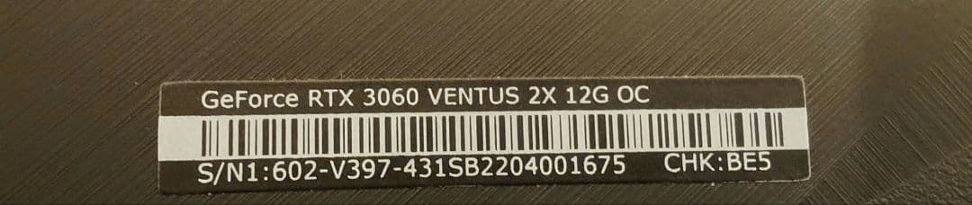 グラフィックボード・グラボ・ビデオカード GeForce RTX 3060 VENTUS 2X 12G