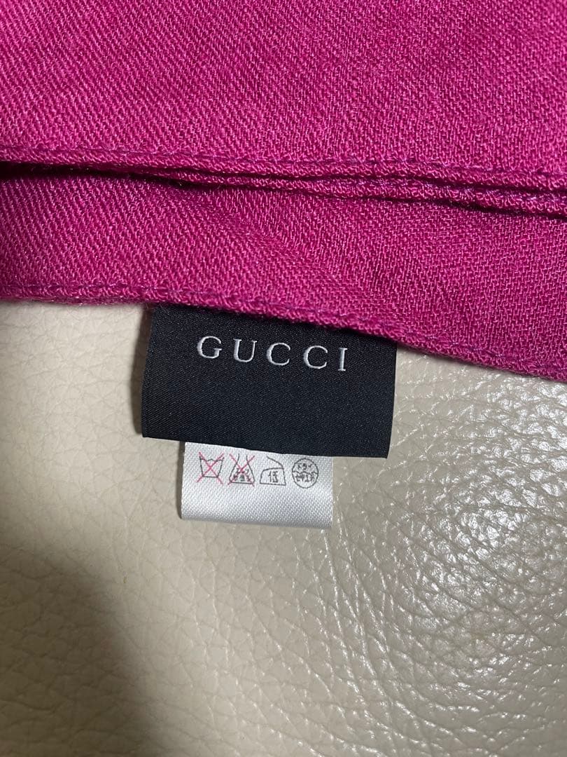 【美品】GUCCI ピンク GGパターン ストール　マフラー