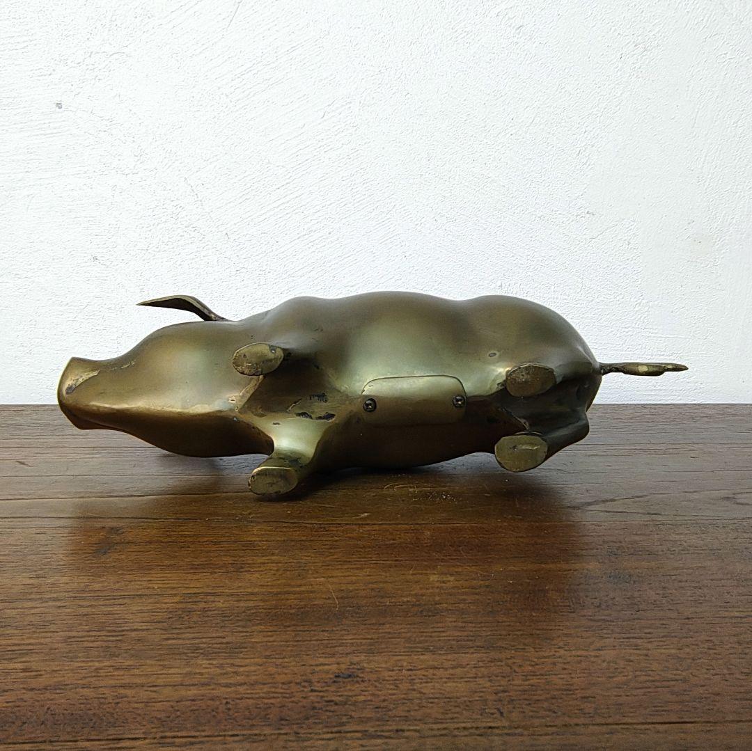 BRASS 真鍮 ピギーバンク 豚 貯金箱 ミッドセンチュリー
