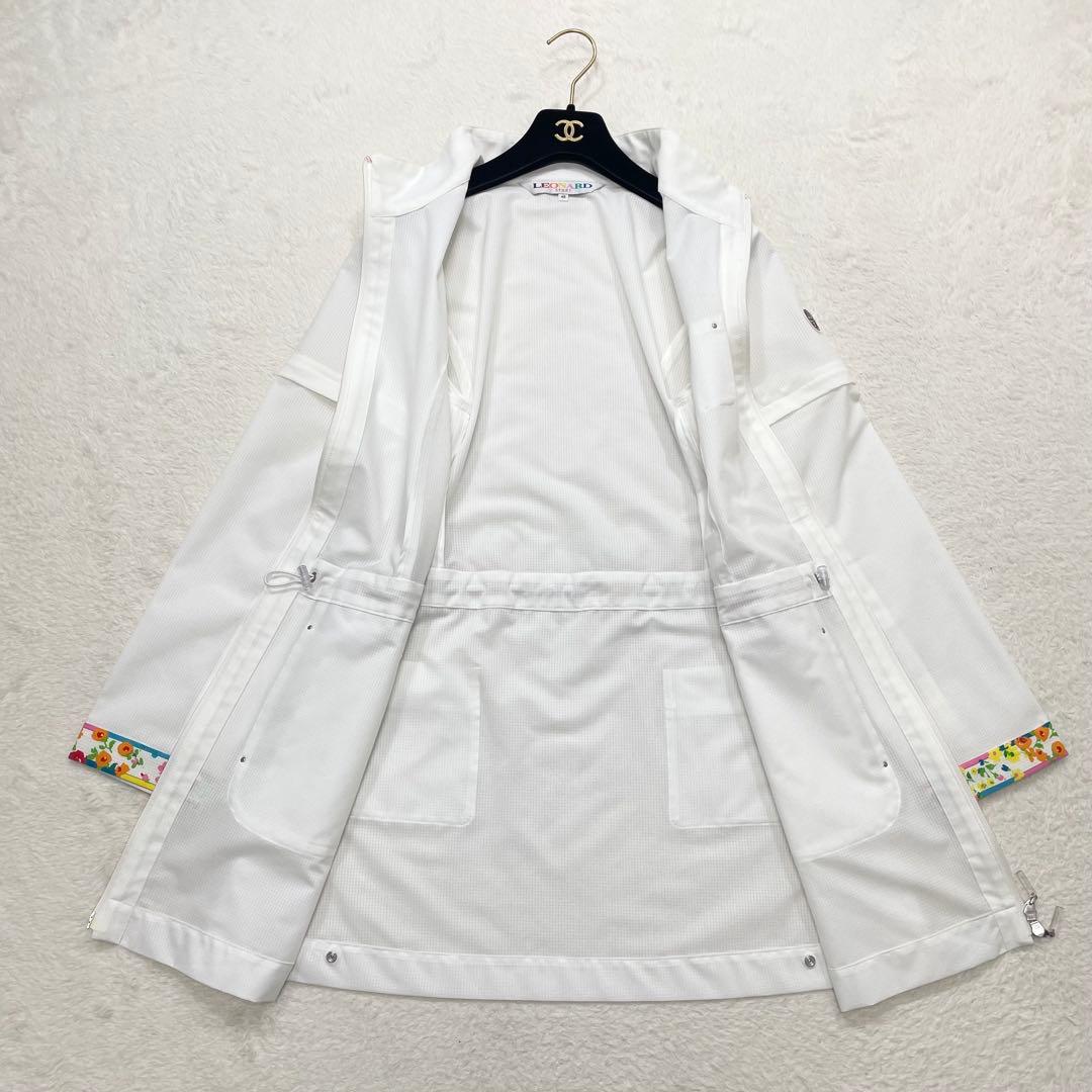 【美品】レオナールスポーツ　2WAY　スプリングコート　フラワートリム（973）