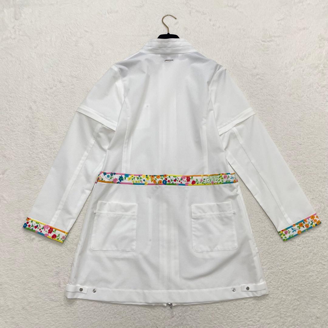 【美品】レオナールスポーツ　2WAY　スプリングコート　フラワートリム（973）