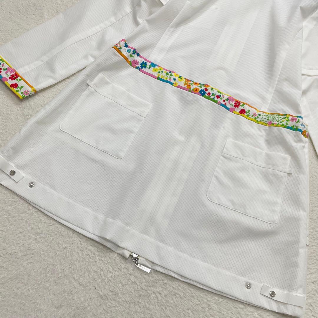 【美品】レオナールスポーツ　2WAY　スプリングコート　フラワートリム（973）