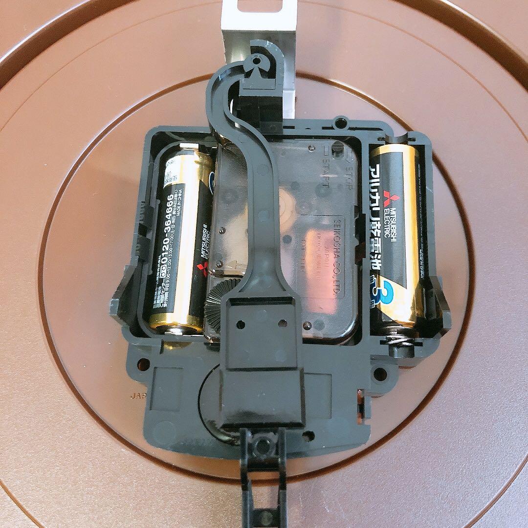 ノ*中様 通電OK セイコー クオーツ 木製振り子時計 丸型 PH627B 掛時