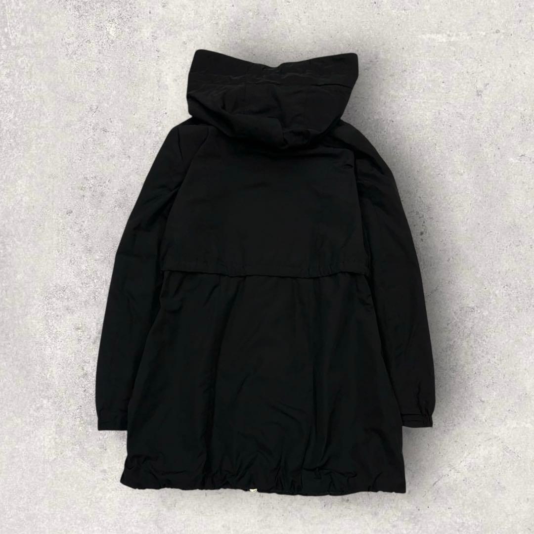 12049【美品・QR鑑定済】モンクレール　Aライン　スプリングコート　黒