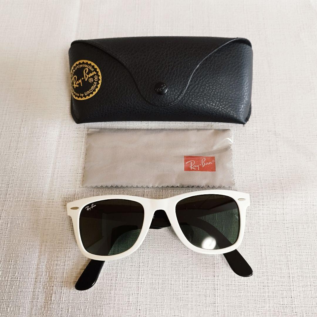 良品✨レイバン　WAYFARER　RB2140 956　サングラス　白　ケース付