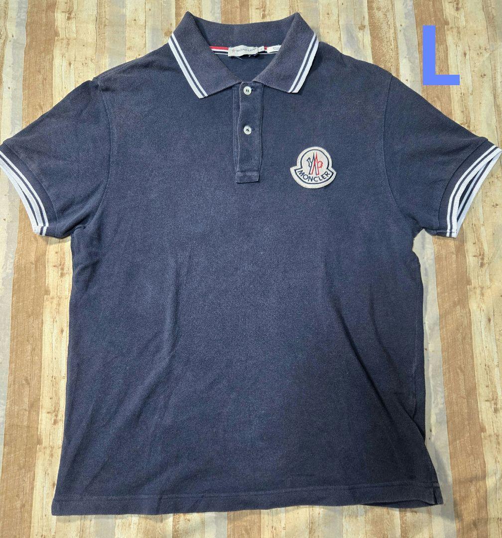モンクレール　MONCLER ネイビー　ポロシャツ L　フェード フランス