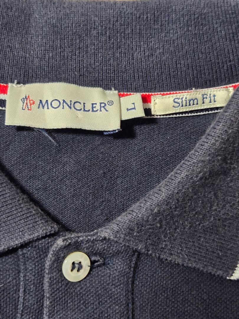 モンクレール　MONCLER ネイビー　ポロシャツ L　フェード フランス