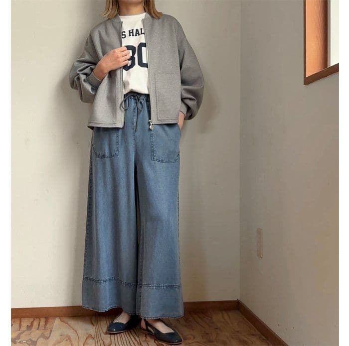 新品タグ付 2026新作 シニカル テンセル デニム ワイド パンツ Mal.