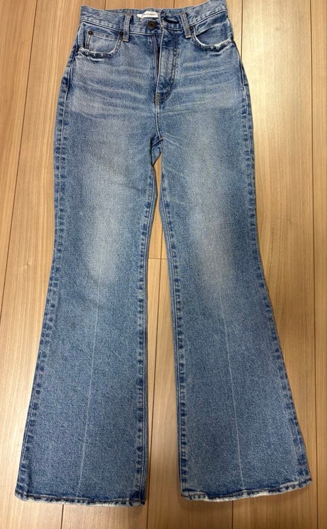 moussy mvsフレアデニムサイズ24 ライトブルー