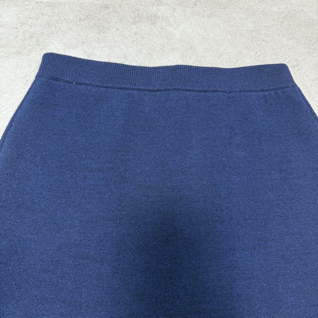 24AW✨定価約4万✨UN3D. ポイントステッチニットスカート アシンメトリー