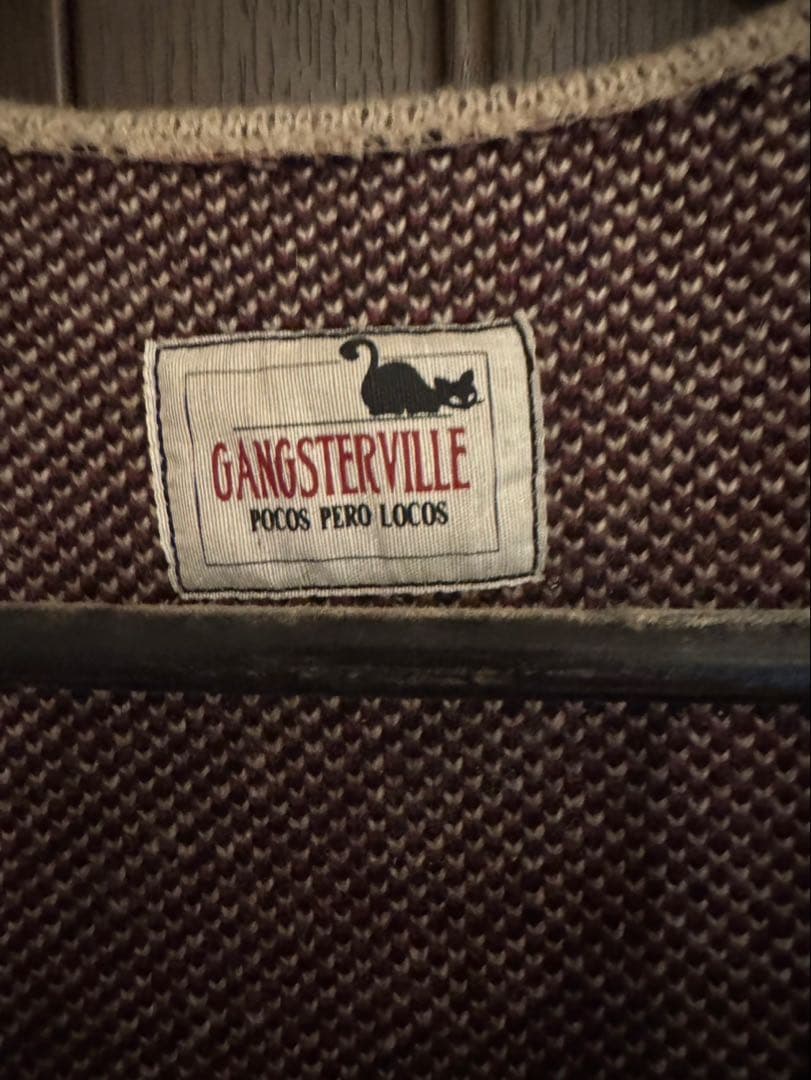 GANGSTERVILLE グラフィックニットベスト　トランプ