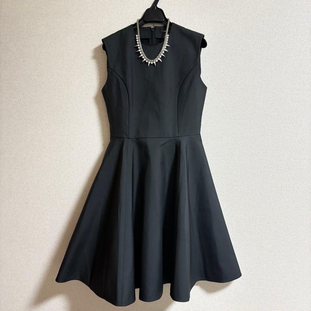 ヨーコチャン 極美品！ブラック フレアワンピース38