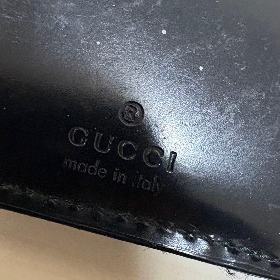 GUCCI ブラックレザー 二つ折り財布 箱付き カード入れ お札入れ
