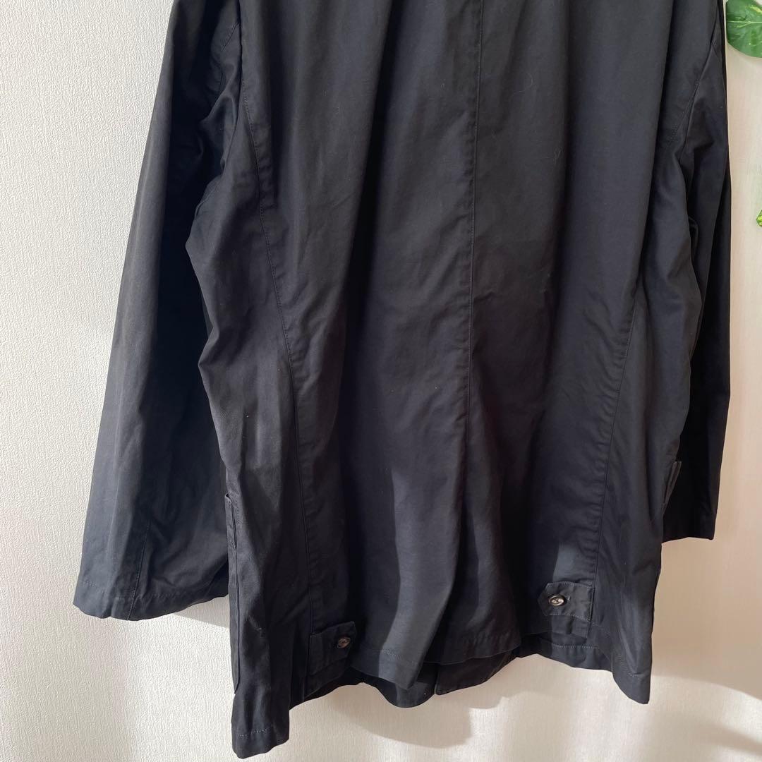 【パパス】カバーオールジャケット ワークジャケット ブラック Lサイズ