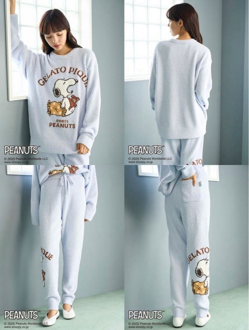【完売品】 ジェラートピケ PEANUTS セットアップ ジェラピケ スヌーピー