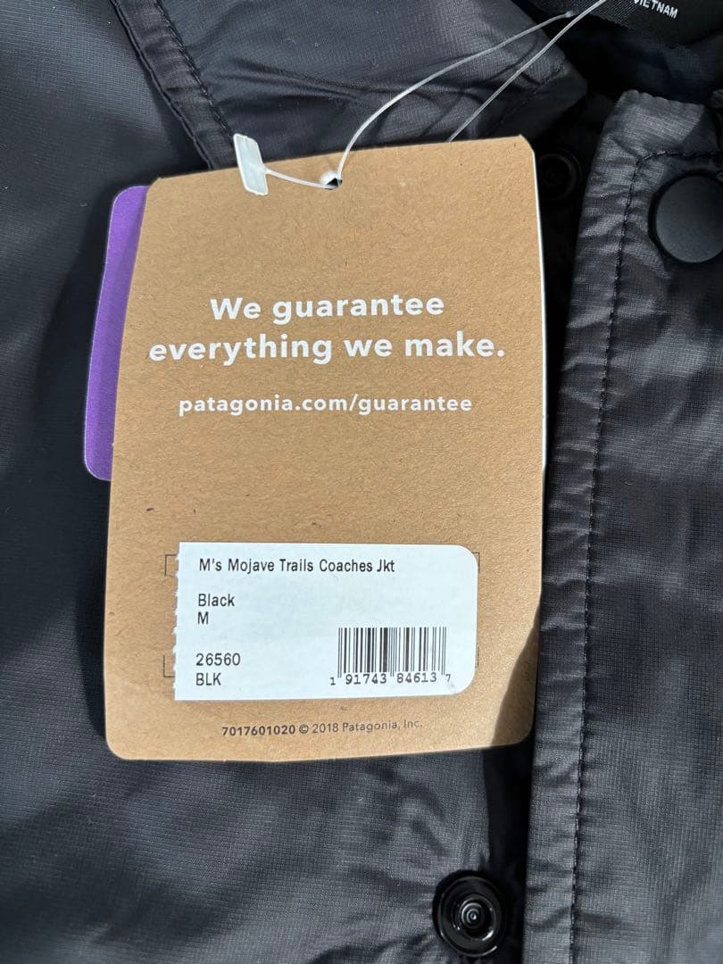 【未使用】Patagonia パタゴニア コーチジャケット ブラック　M