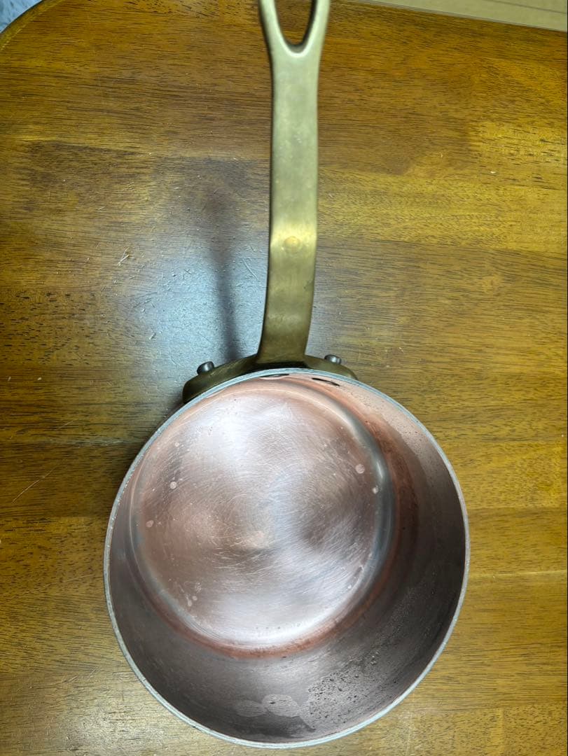 片手深型鍋銅　真鍮日本製