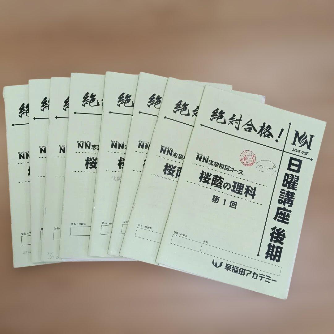 早稲アカ　６年ＮＮ志望校別 後期／桜蔭　４科目＊2026年受験組