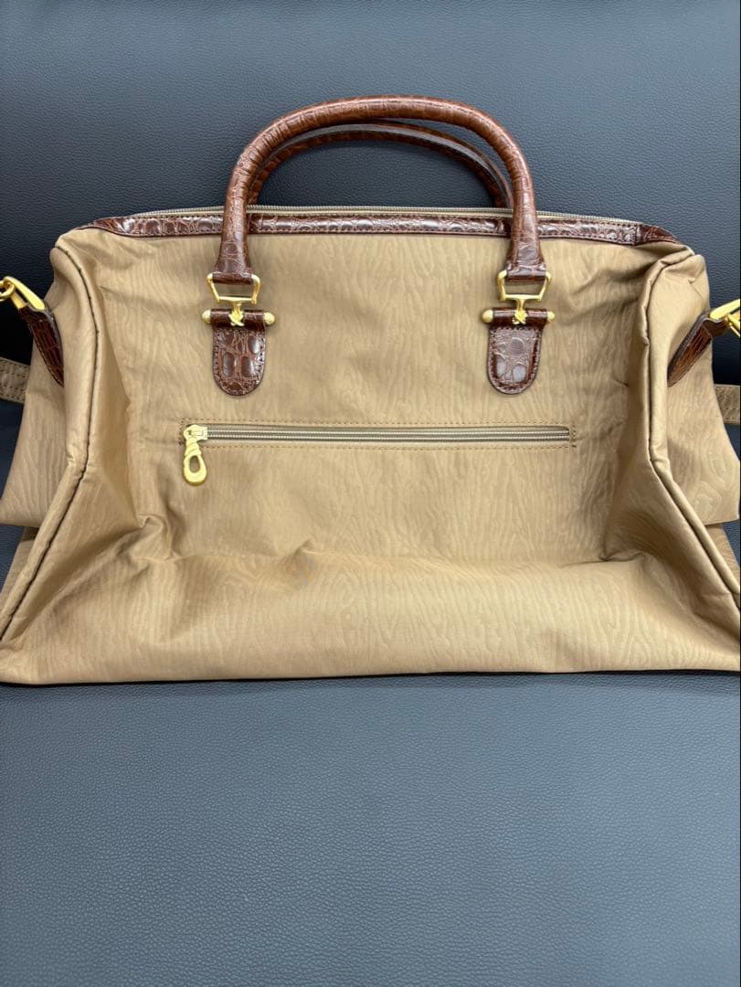 BALENCIAGA ボストンバッグナイロン レザー 2way BBロゴw45