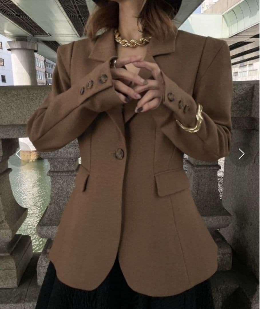 Ameri　WAIST SHAPE FLARE JACKET