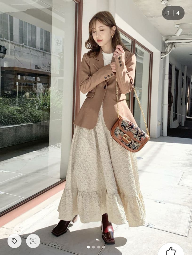 Ameri　WAIST SHAPE FLARE JACKET