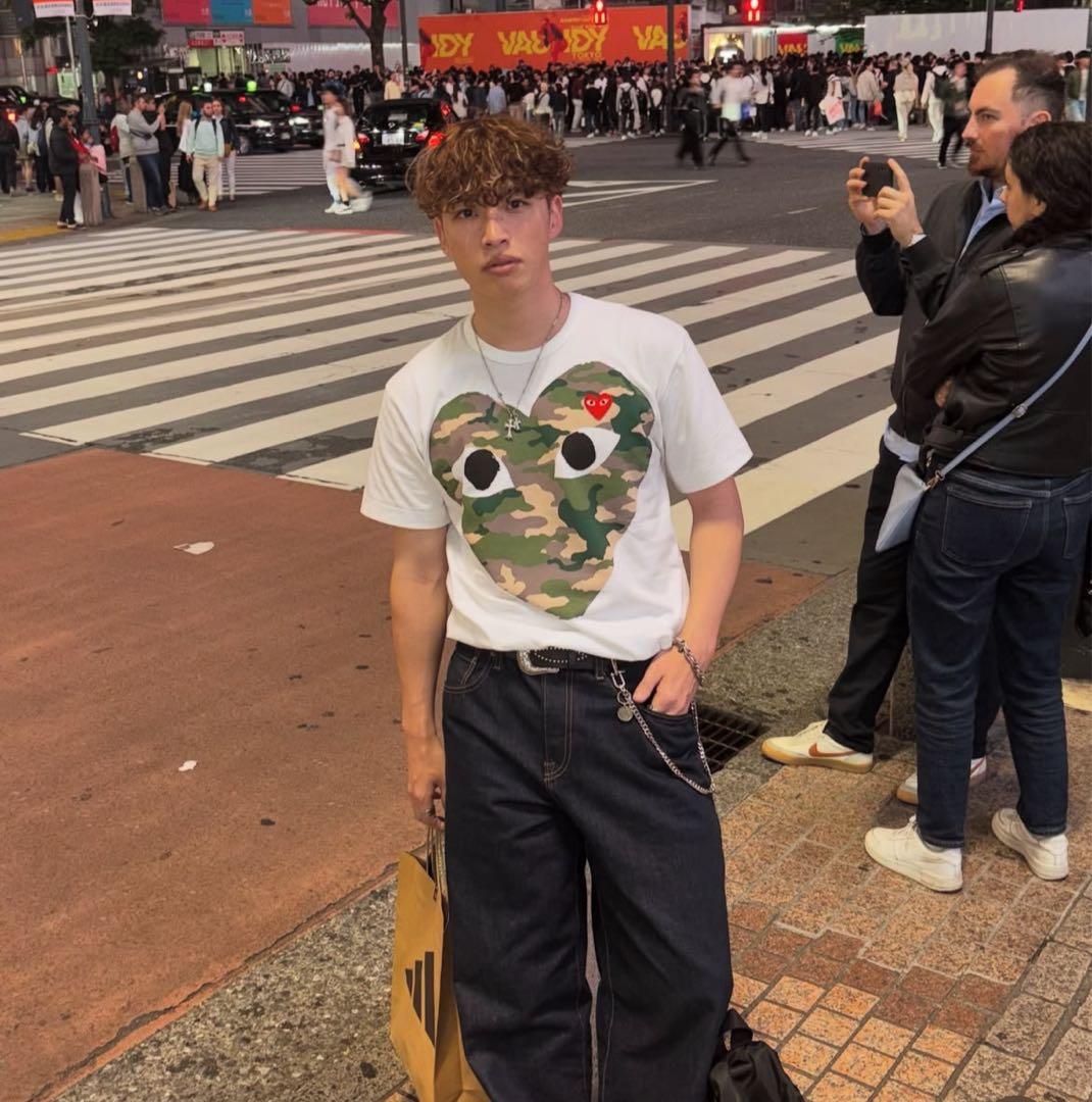 kohjiya着用COMME des GARÇONS 迷彩Tシャツ