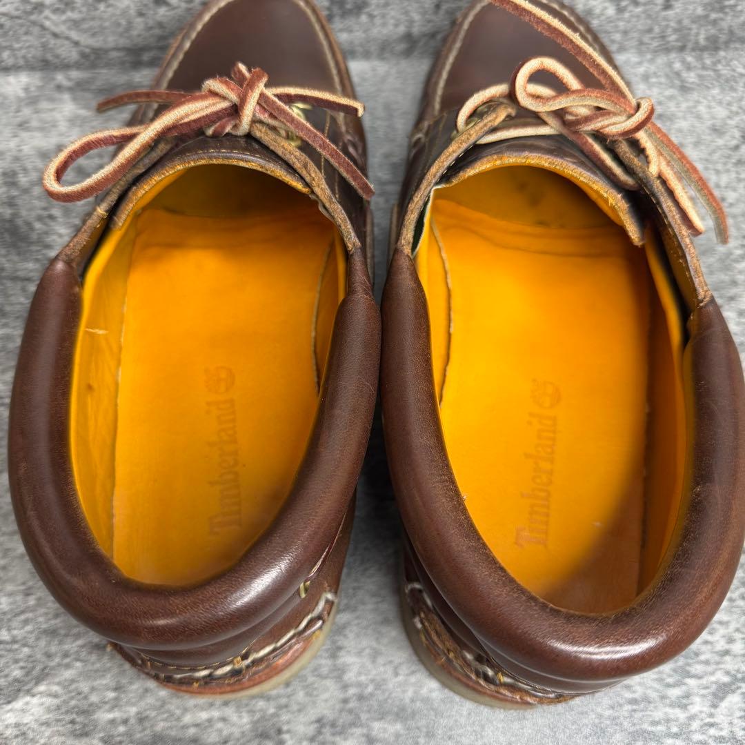 【美品】Timberland デッキシューズ 3Eye 27cm モカシン