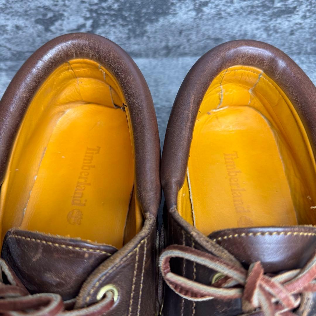 【美品】Timberland デッキシューズ 3Eye 27cm モカシン