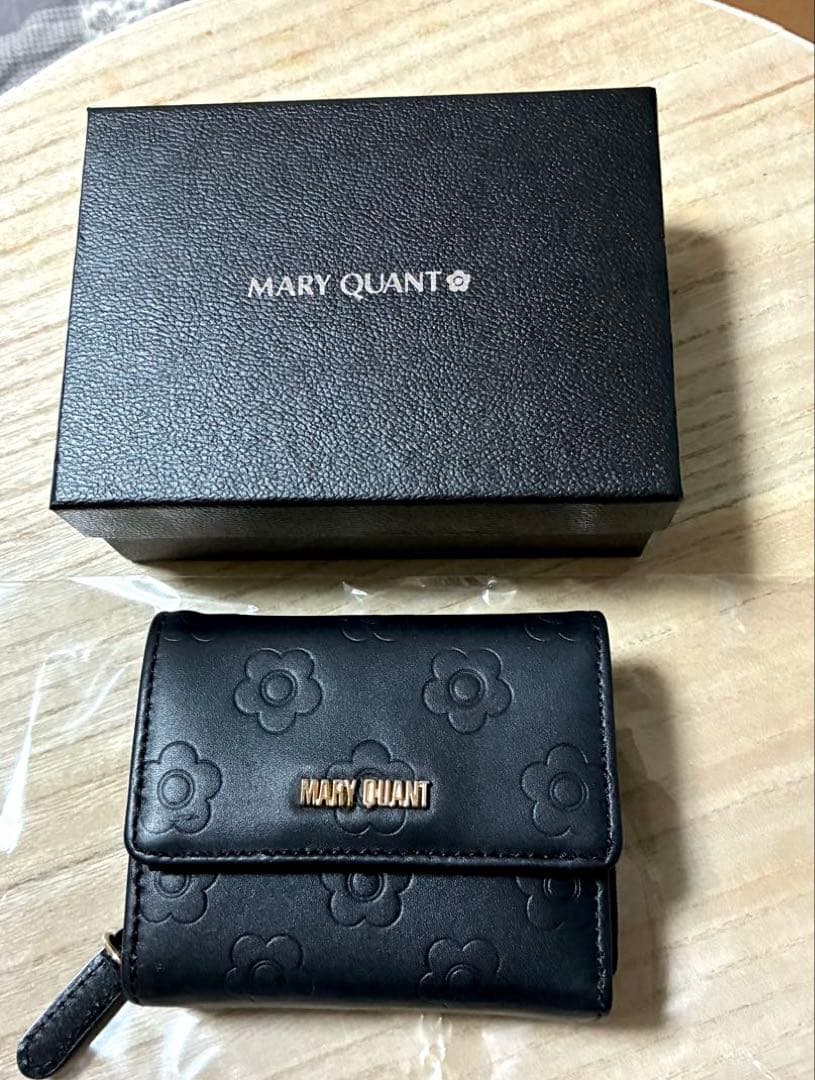 MARY QUANT 三つ折財布 ブラック