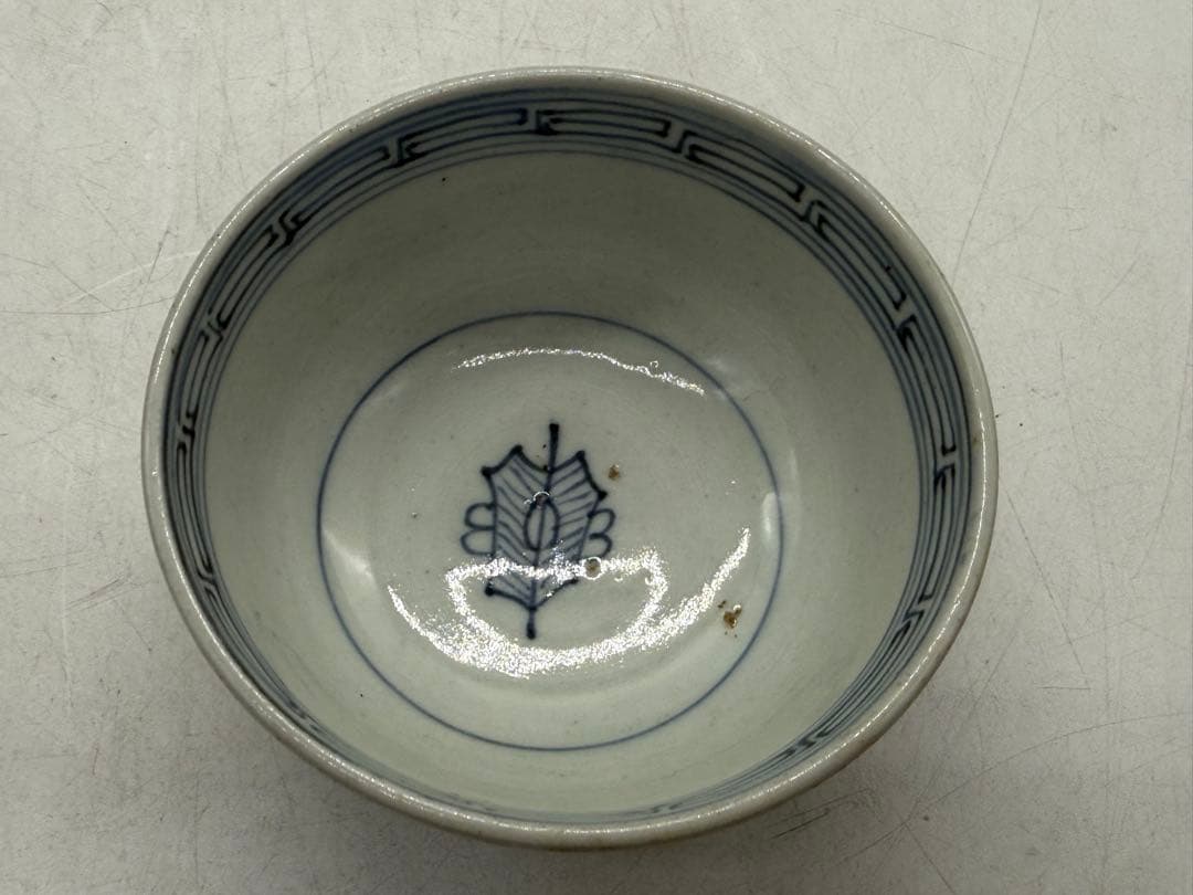古染　花果紋蓋茶碗　送料込み260118