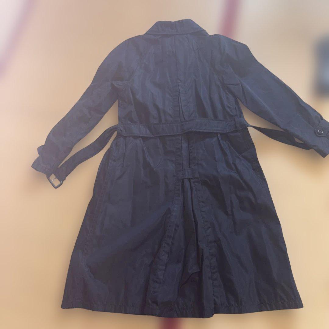 ネイビー ダブルブレスト トレンチコート　　プラダ　PRADA