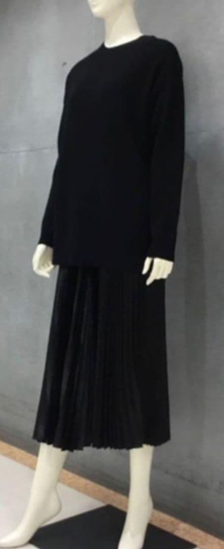 Theory luxe ブラック プリーツスロックスカート革スカート