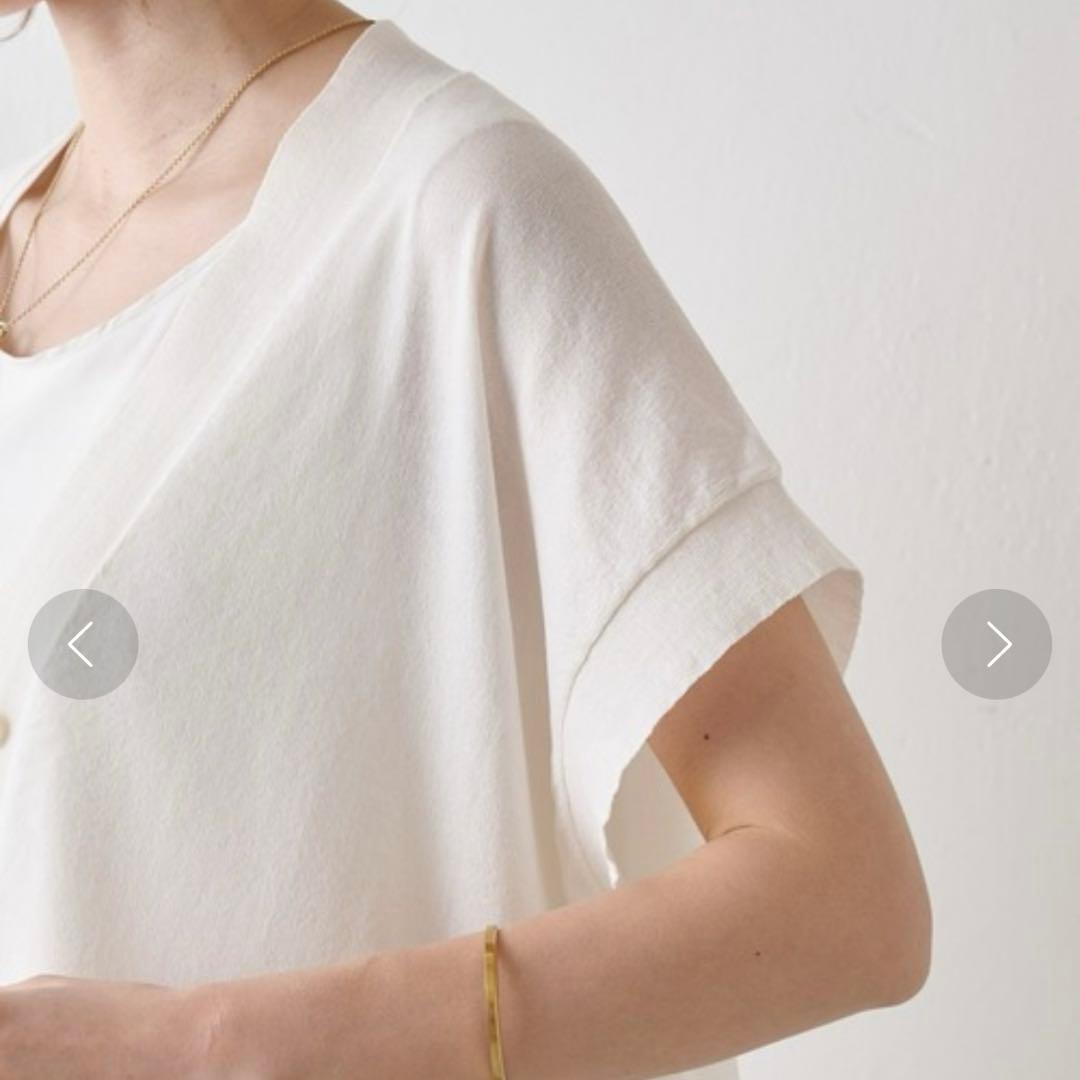 美品　Beardsley ビアズリー ポンチョカーデ ホワイトフリーサイズ
