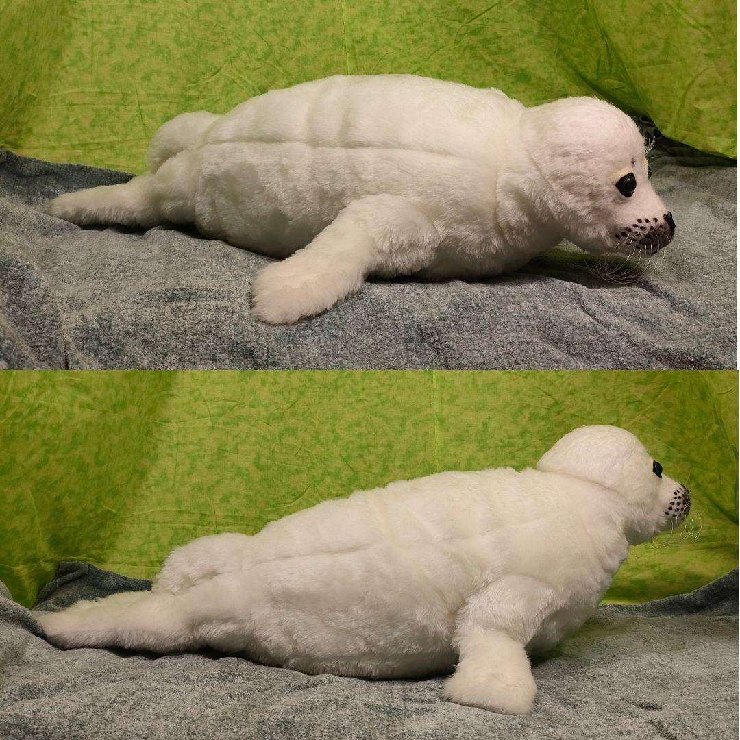 ハンドメイド　ぬいぐるみ　アザラシ　白