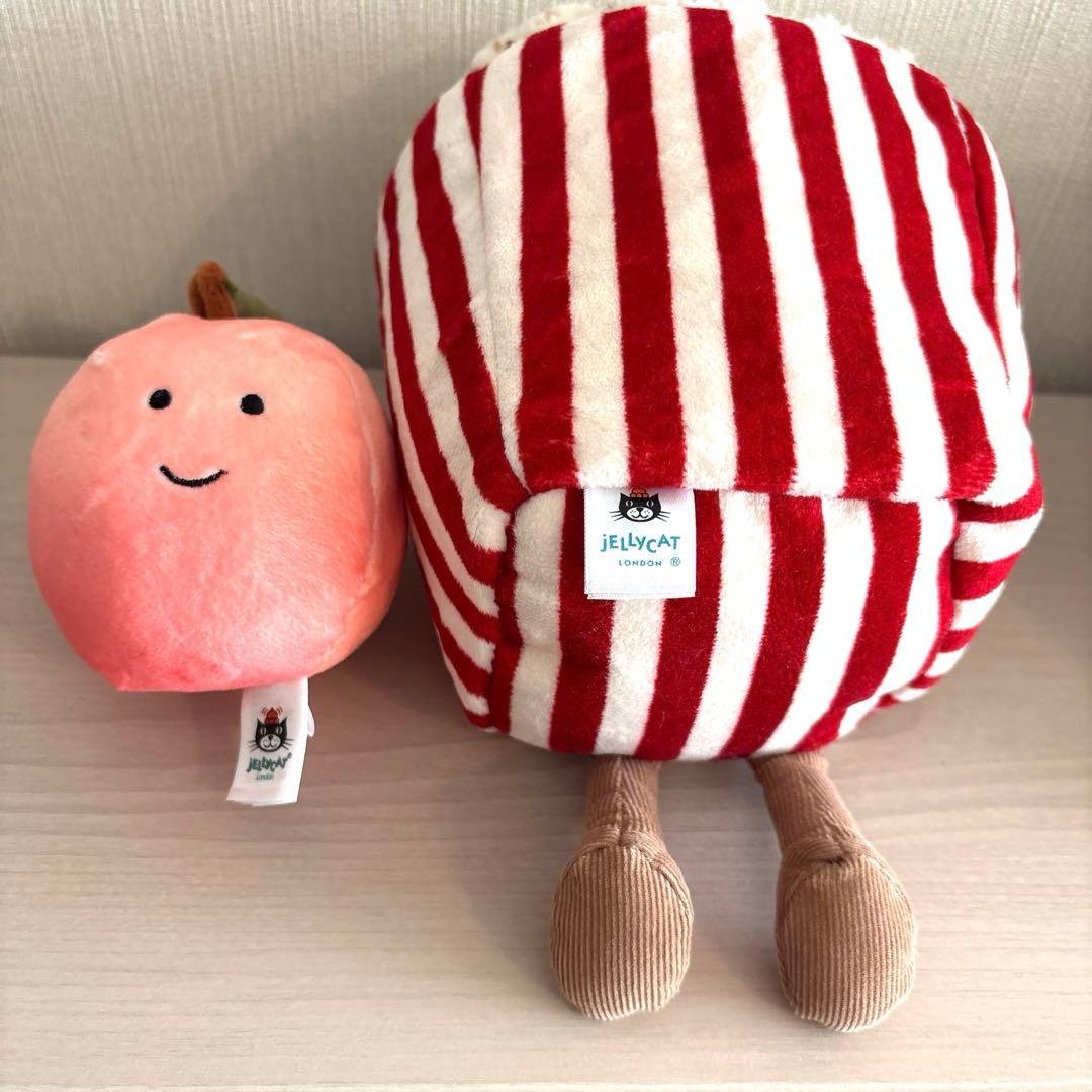  Amuseables ぬいぐるみ　ポップコーン　桃　セット